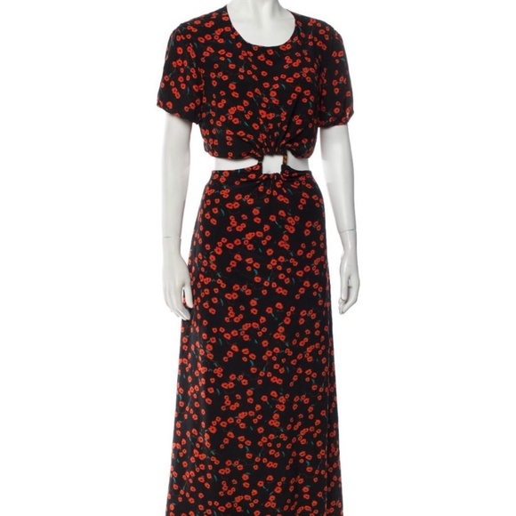 NEW Staud Floral Print Long Dress - Picture 1 of 3